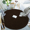 Shaggy Strado 80x80 DarkCoffee round rug (Dark brown)