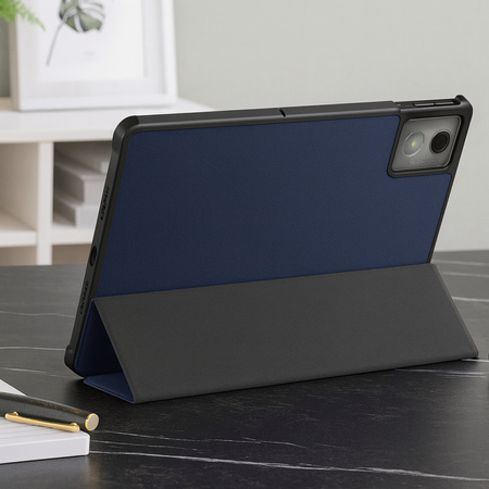 Puzdro Smart s klapkou na Lenovo Tab K11 Plus 11.45 / Lenovo K11 Plus, tmavomodré - ochranné so stojanom