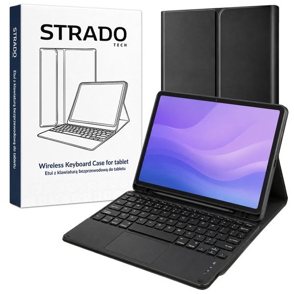 Etui z klawiaturą touchpad do Galaxy Tab S10 Lite 10.9" SM-X406 SM-X400 2025 ochronne czarne