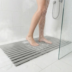 MATA łazienkowa antypoślizgowa POD PRYSZNIC brodzik do sauny basenu 43x61, szara