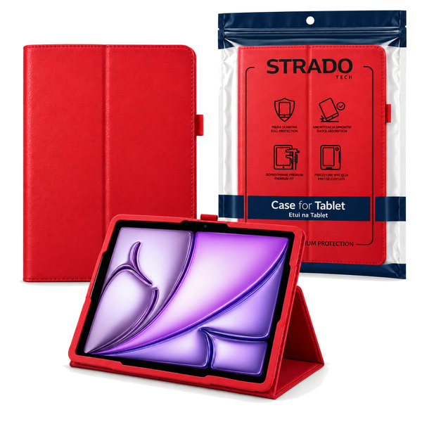 Etui z klapką do Apple iPad Air 11 M4 M3 M2 2026/ 25/ 24 gen. 8/ 7/ 6 - czerwone