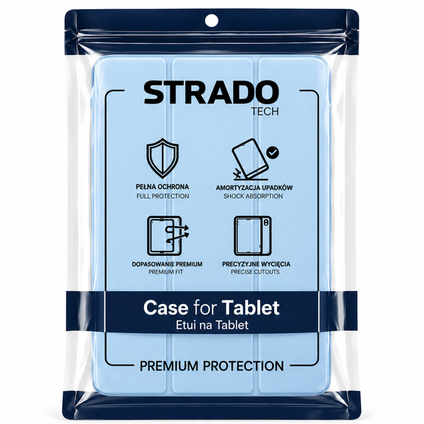 Etui do Galaxy Tab S10 Lite 10.9/S10 FE/S9 FE/ S9/ S8 z miejscem na rysik - niebieskie