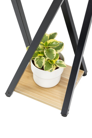 Kwietnik stojący metalowy stojak na kwiaty rośliny loft 2 poziomy Nexus