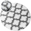 Dywan okrągły do salonu shaggy DECOR antypoślizgowy miękki puszysty 140x140 White Lantern