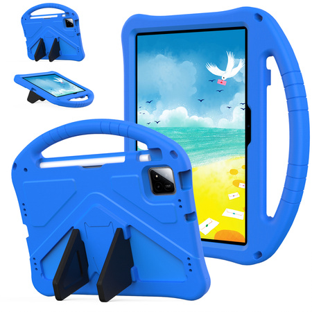 Puzdro FunColor na Xiaomi Pad 7 / Pad 7 Pro 11.2 pancierové / Xiaomi Pad 7 Pro, modré - ochranné so stojanom