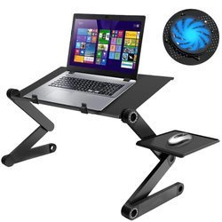 Folding stand with cooling fan for tablet laptop up to 17" F2 (Black)