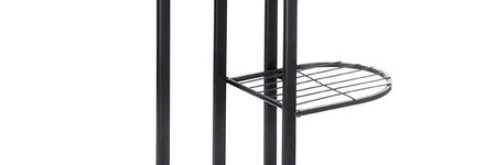 Standing metal flower stand black for 6 flower pots - elegant flower stand