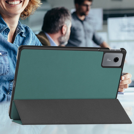 Puzdro Smart na Lenovo Idea Tab 11 2025 s klapkou, zelené - ochranné so stojanom