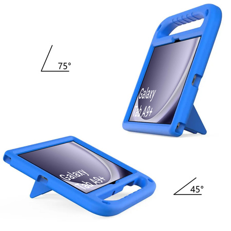 Puzdro FunColor s držiakom na Galaxy Tab A9 Plus 11 X210 / X215 / X216, modré - ochranné