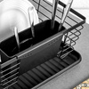 Dish Drainer Rack Black 36x30x14,5 cm