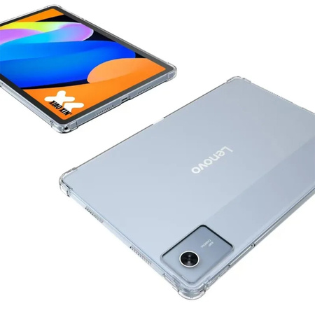 Puzdro Silikónové na Lenovo Idea Tab 11, priehľadné - ochranné so stojanom