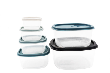 Set of food containers with lid plastic 6 pieces