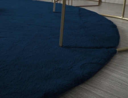 Rabbit Strado 100x100 round rug RoyalNavy (Blue)