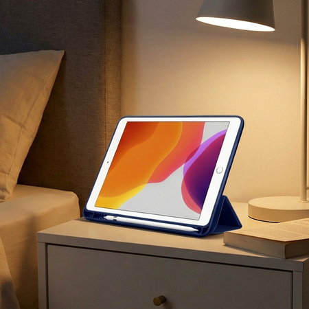 Puzdro Smart case na Apple iPad Mini 4 5 2015 / 2019 s klapkou wake up sleep / Apple iPad Mini 4 / Apple iPad Mini 5, tmavomodré - ochranné