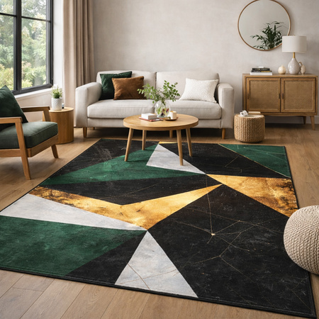 NOVO Strado modern carpet for living room marble pattern velvet Green Marble 140x200 cm