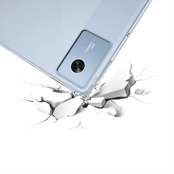 Puzdro Silikónové na Lenovo Idea Tab 11, priehľadné - ochranné so stojanom