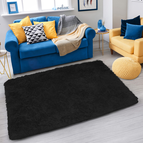 Shaggy Strado room carpet 120x160 BlackSky (Black)