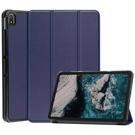 Etui Smart z magnetyczną klapką Case pokrowiec obudowa do Nokia T20 10.4", granatowe