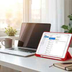 Puzdro Smart case na Apple iPad Mini 4 5 2015 / 2019 s klapkou wake up sleep / Apple iPad Mini 4 / Apple iPad Mini 5, červené - ochranné
