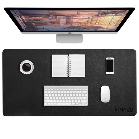 Veľká podložka pod myš laptop Herná podložka na stôl 90x45 XXL, čierny