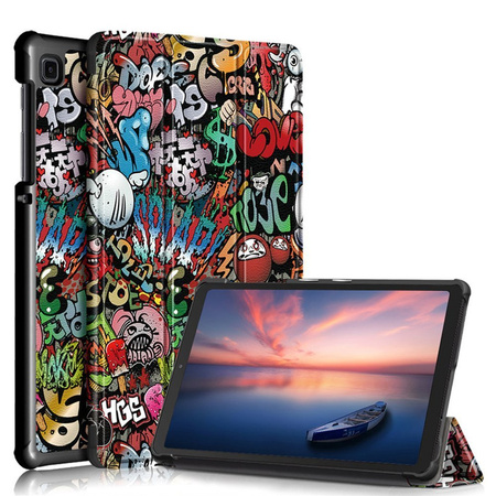 Etui Graficzne do Samsung Galaxy Tab A7 Lite 8.7 T220 T225 - ochronne z podstawką, dostęp do portów i przycisków