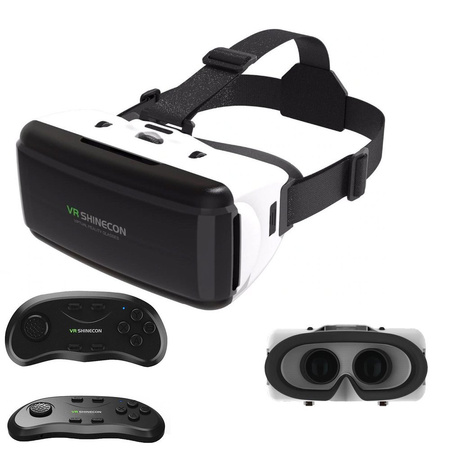 Zestaw Okulary gogle 3D VR 360 Shinecon G06 2019 + Gamepad - do smartfona
