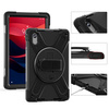 Puzdro Shockproof s držiakom na Lenovo Tab M11 10.95, čierne - ochranné so stojanom, prístup k portom a tlačidlám