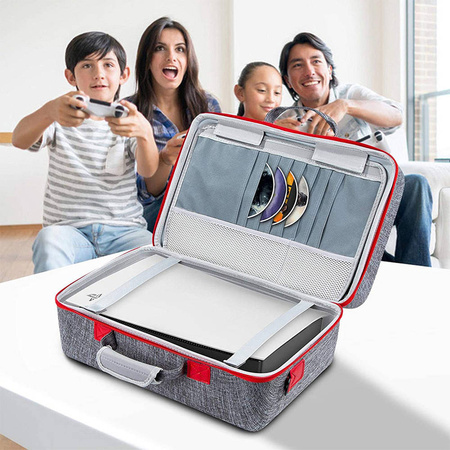 Waterproof travel case bag for Playstation 5 (Gray)