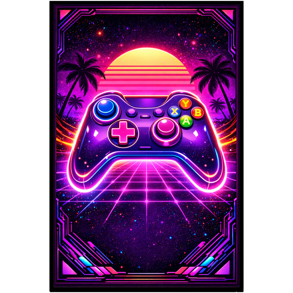 Dywan gamingowy dla gracza mata pod fotel antypoślizgowy Retro Pad