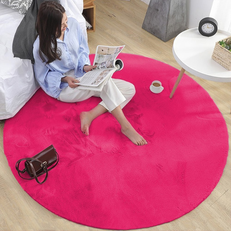 Rabbit Strado 120x120 round rug HotPink (Pink)