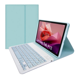 Bluetooth Keyboard Case for Lenovo Tab P12 TB-370 (Blue)