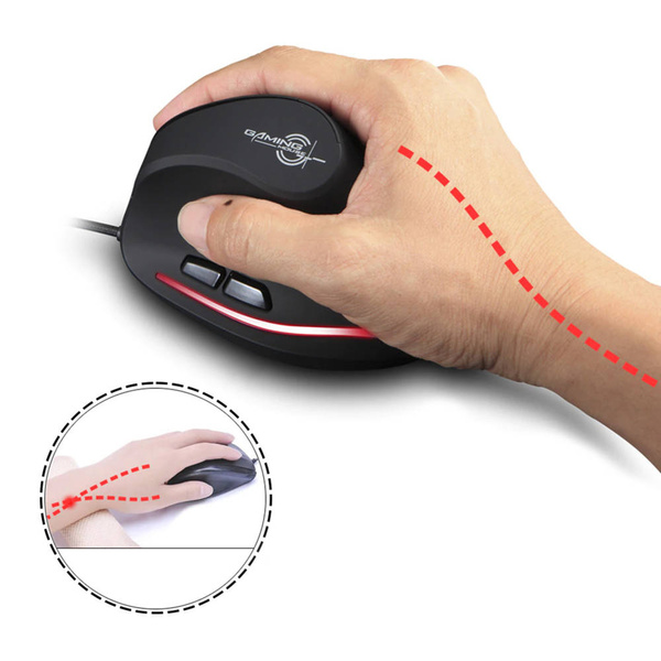 Vertikálna ergonomická podsvietená myš LED USB Zelotes T20