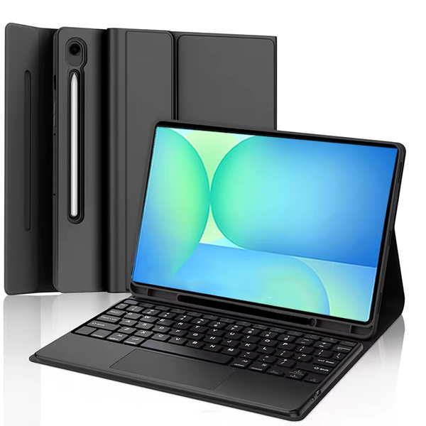 Puzdro s klávesnicou Bluetooth na Samsung Galaxy Tab S10 FE+ / FE Plus 13.1, čierne - ochranné
