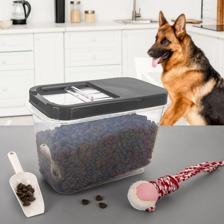 Storage Container for Capsules, Powder and Pet Food Gray 10 l