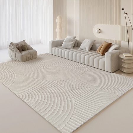 Dywan 160x230 do salonu pętelkowy duży japandi nowoczesny ciężki gruby POLO, szary