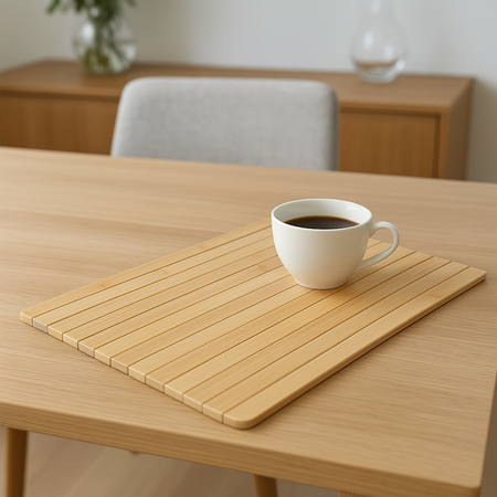 Podłokietnik na sofę kanapę podkładka nakładka elastyczna taca bambusowa (Jasny brąz)