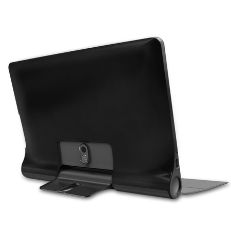 Puzdro Smart na Lenovo Yoga Tab YT s klapkou / Smart Tab, čierne - ochranné so stojanom