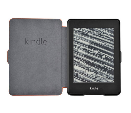 Etui do Kindle Paperwhite 1 2 3, czarne - ochronne z podstawką, dostęp do portów i przycisków