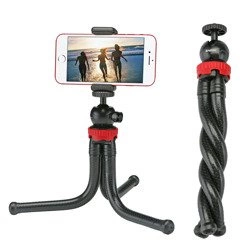 Selfie Stick Tripod Flexible Tripod Flexible Black - universal phone holder with flexible legs and 1/4" thread