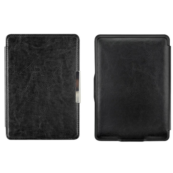 Smart Case black for Kindle Paperwhite 1/2/3 with eco-friendly leather and auto-wakeup