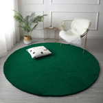 Rabbit Strado 160x160 BottleGreen round rug (Green)