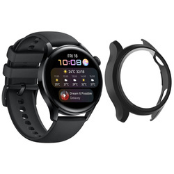Etui do Huawei Watch GT 2 Pro, czarne - ochronne z podstawką, dostęp do portów i przycisków