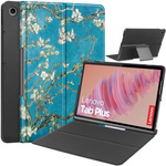 Etui Graphic do Lenovo Tab Plus, morelowe - ochronne z podstawką, dostęp do portów i przycisków