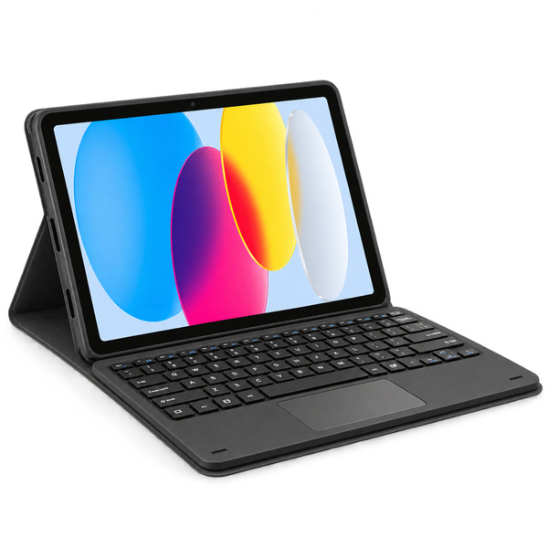 Puzdro s klávesnicou touch na iPad 10.9 10 Gen 2022 / iPad 11 Gen A16 2025 / iPad 10, čierne - ochranné so stojanom