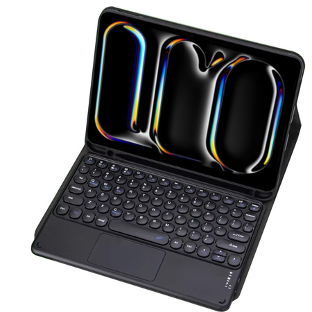 Bluetooth touchpad keyboard case for iPad Pro 11 Gen5 (Black)