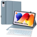 Etui z klawiaturą Bluetooth do Redmi Pad 2 Pro 2025, niebieskie - ochronne z podstawką