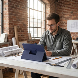 Etui do Lenovo Tab 10.1 2025 TB311FU TB311XU ZAEH0040PL z klapką - granatowe