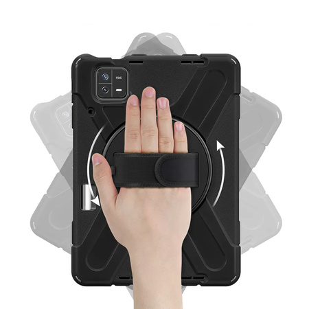 Etui pancerne Armor pasek do Xiaomi Mi Pad 6 / 6 Pro 2023 / 6 Pro, czarne - ochronne z podstawką