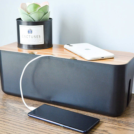 Cable and strip organizer box