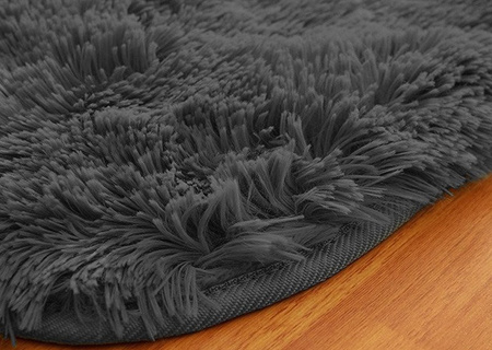 Shaggy Strado 140x200 GreyNight room carpet (Dark gray)